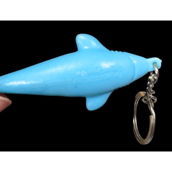 Beachy Blue Rubber Squishy Shark Keychain - Picture 3 of 6